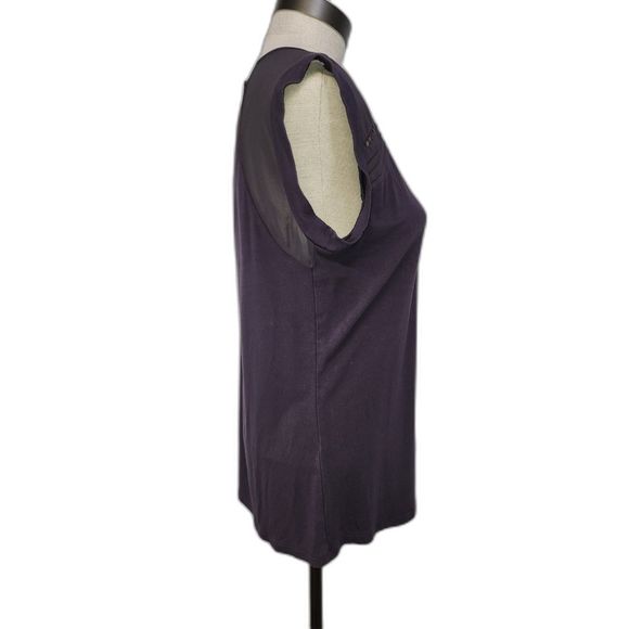 Daniel Rainn Purple Sleeveless Crochet Top Size S - Picture 2 of 9